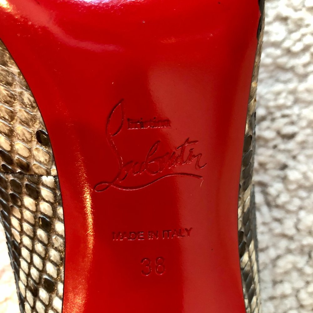 Christian Louboutin Python Lucido Simple Pumps 100 - image 2